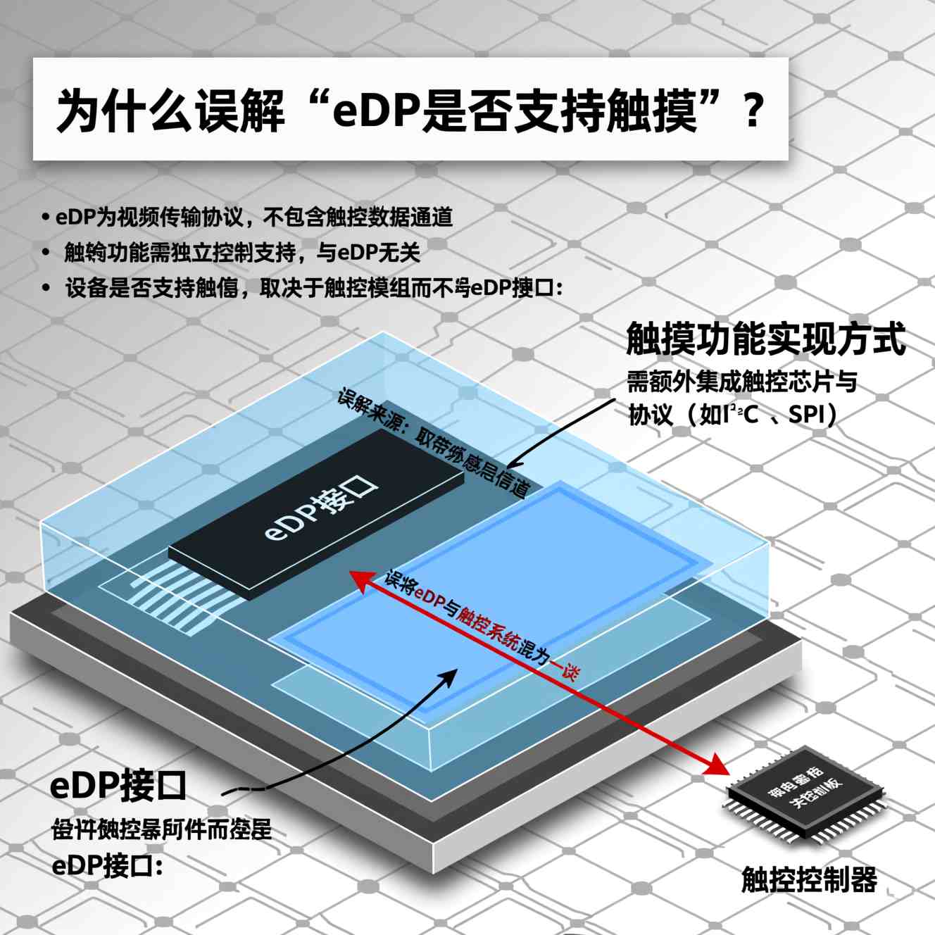 工业液晶屏-TFT-LCD工控液晶屏eDP接口支持触摸吗？ cover image